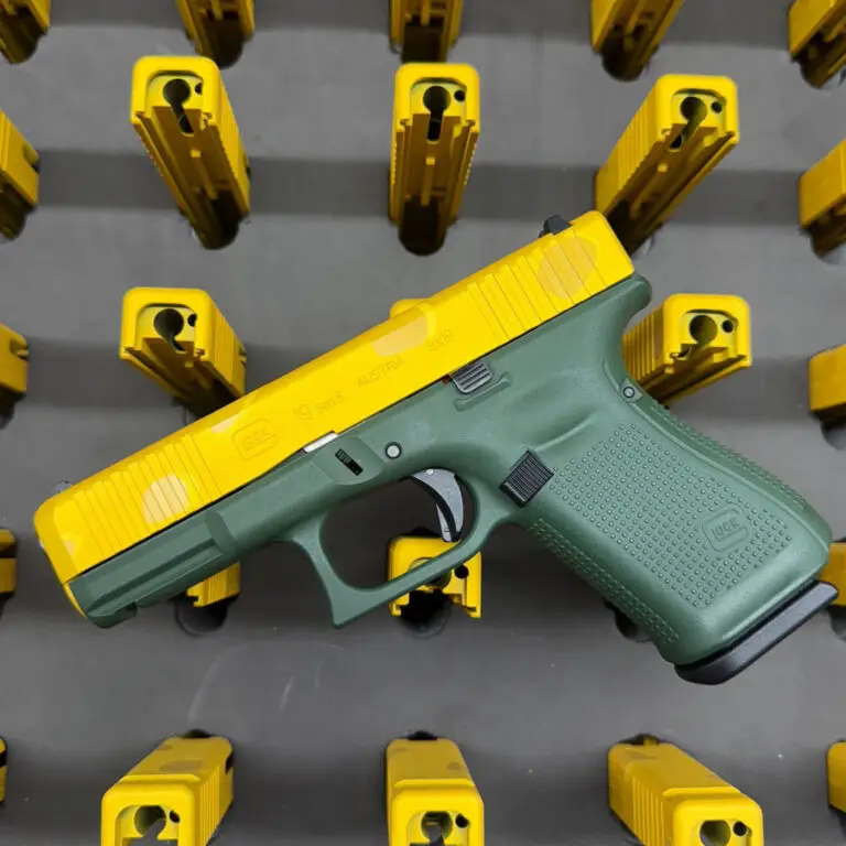 Yellow and Green Cerakote Glock