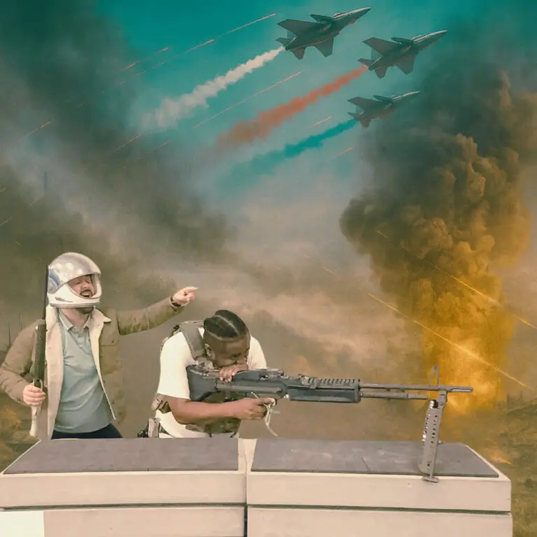 Space-Themed Goof Shot with Rifle Display