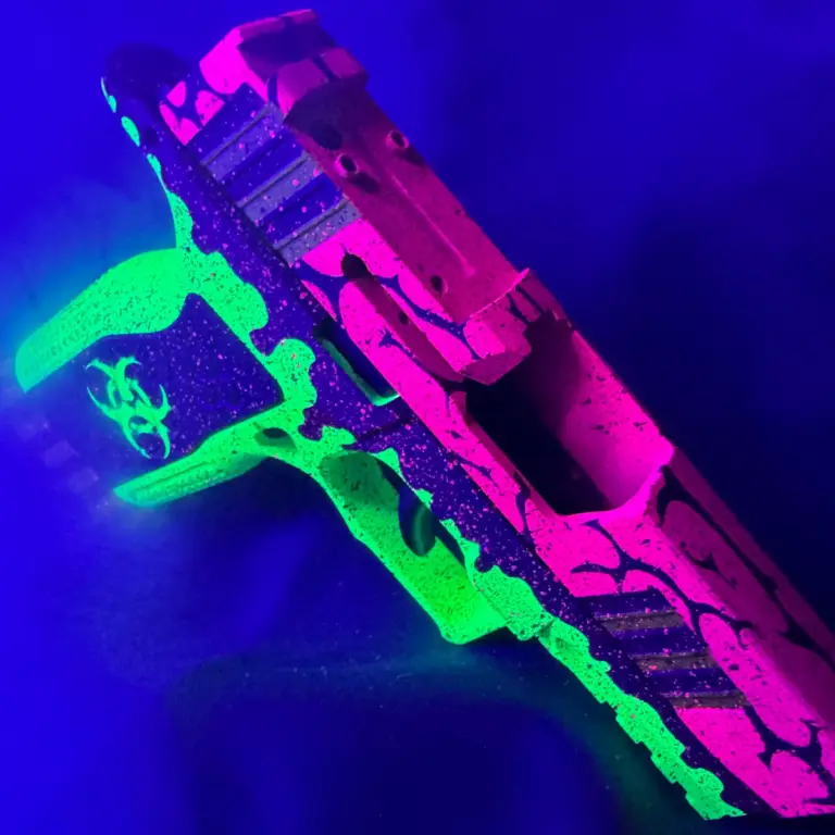 Zombie-Themed Glow Cerakote Pistol